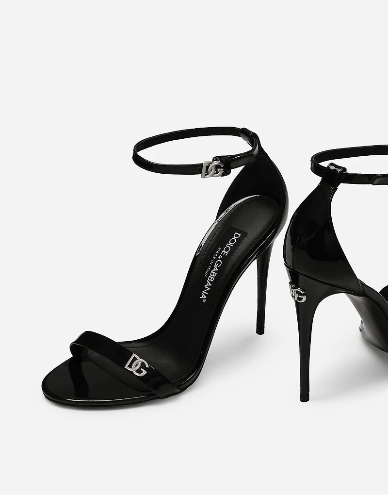 Patent leather sandals