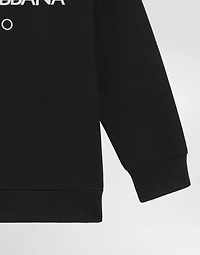 Jersey round-neck sweatshirt with DG Milano embroidery