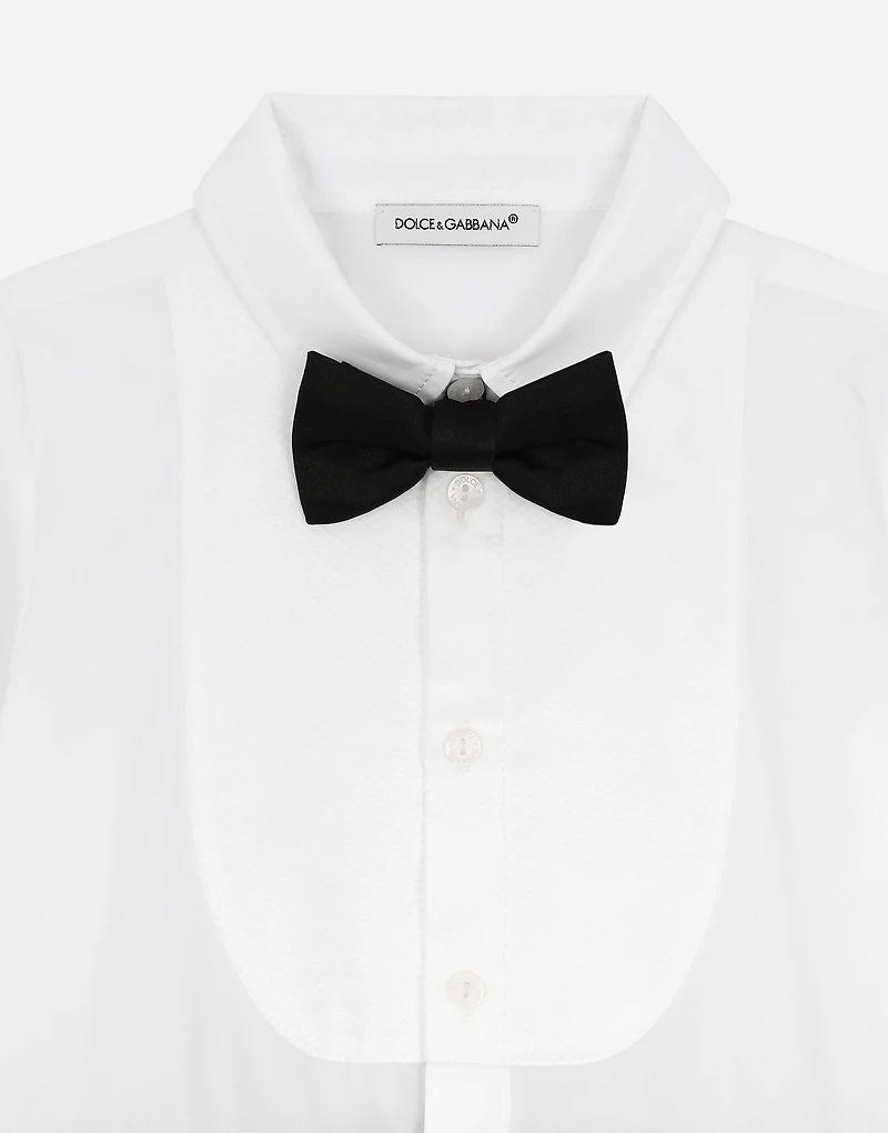 Jacquard and cotton tuxedo onesie