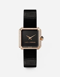 Gold watch with diamonds