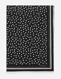 Polka-dot modal and cashmere scarf