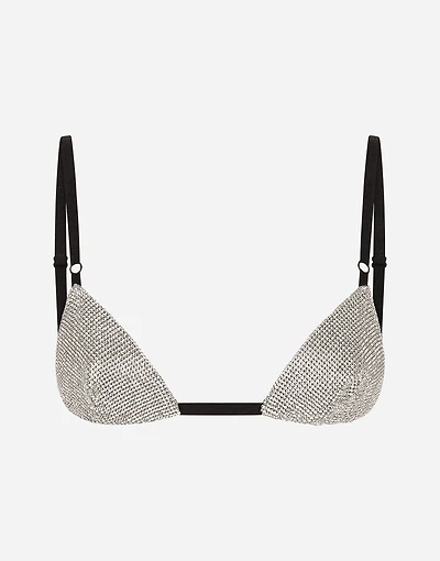 Crystal mesh bra