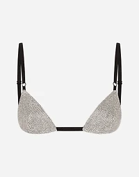 Crystal mesh bra