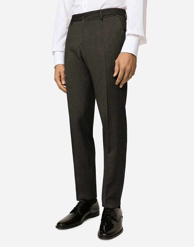 Single-breasted pinstripe wool Martini-fit suit
