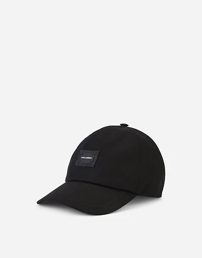 Baseball cap with branded tag