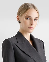 Earrings with rhinestone-detailed DG logo