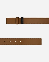 Reversible calfskin belt strap