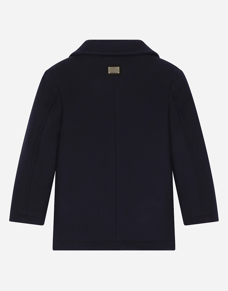 Double-breasted wool coat