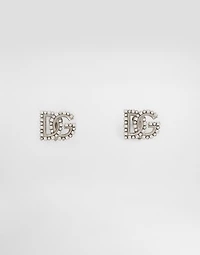 Earrings with rhinestone-detailed DG logo