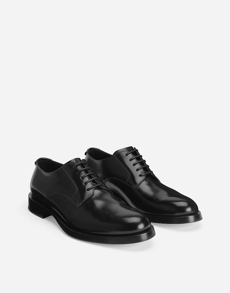 Brushed calfskin derby shoes