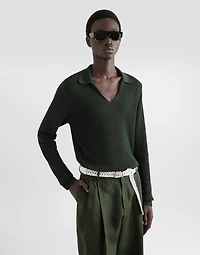 Cotton knit sweater