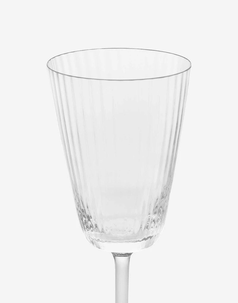 Hand-Blown Murano White Wine Glass