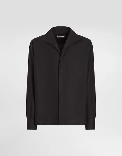 Long-sleeved linen shirt
