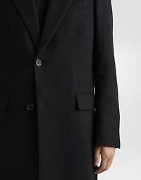Single-breasted wool coat