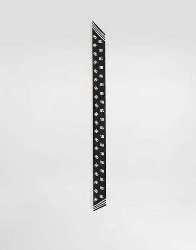 Twill headscarf with all-over DG logo print