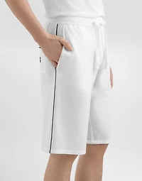 Cotton piqué trousers