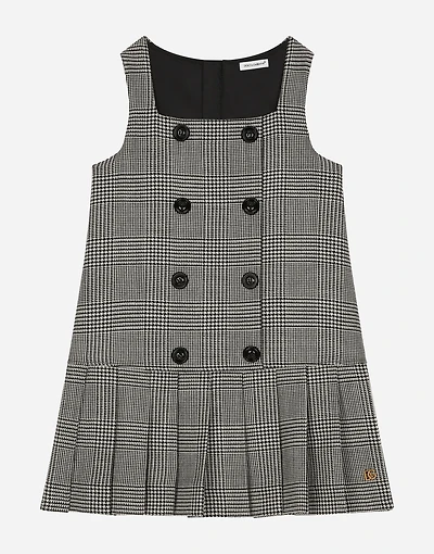 Wool glen plaid dress