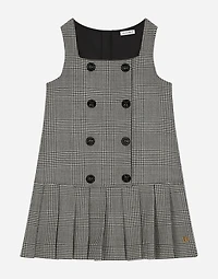 Wool glen plaid dress
