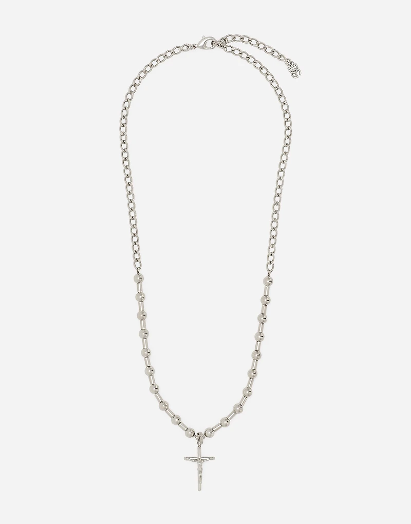 Sphere necklace with “DNA” cross