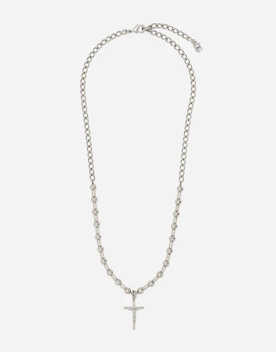 Sphere necklace with “DNA” cross