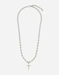 Sphere necklace with “DNA” cross