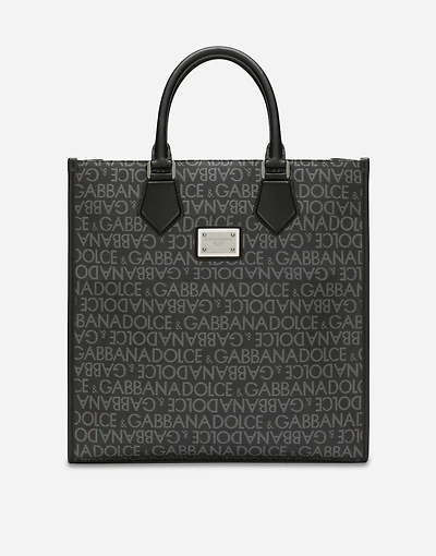 Medium coated jacquard shopper