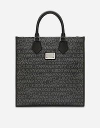 Medium coated jacquard shopper