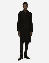 Double-breasted wool coat