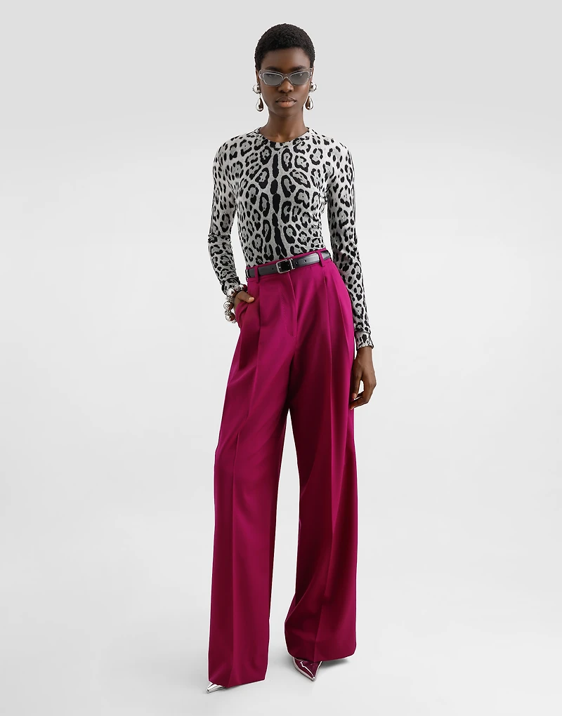 Woolen palazzo pants