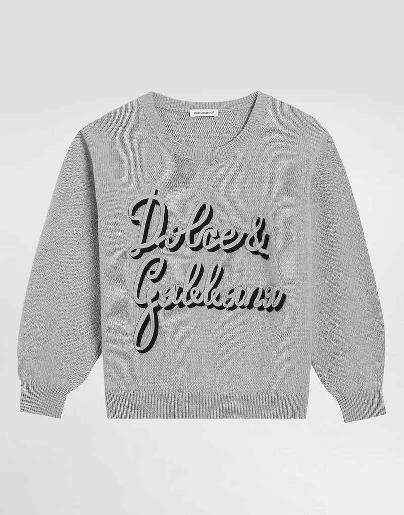 Wool sweater with embroidery