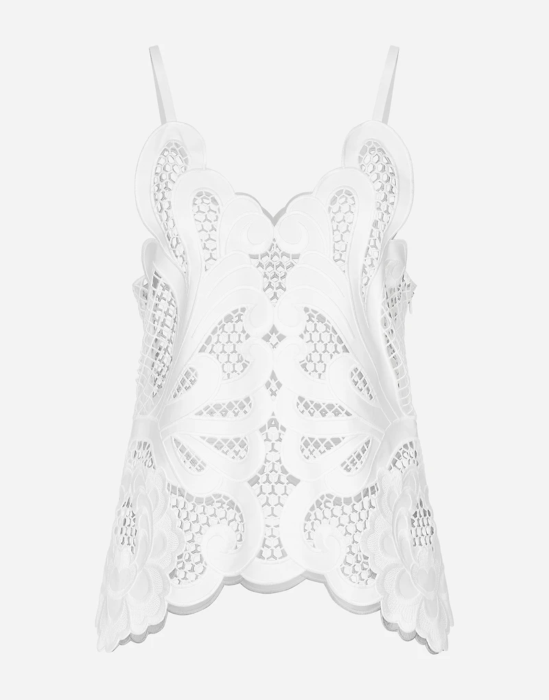Cotton top with cut-out detailing
