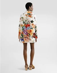 Bouquet flower print coat