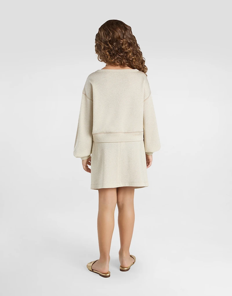Lurex jersey skirt with DG logo