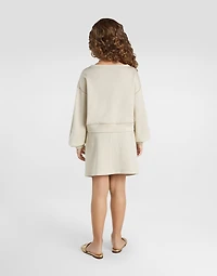 Lurex jersey skirt with DG logo