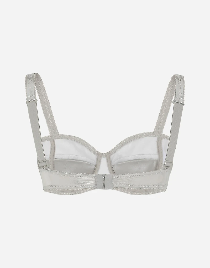 Foiled jersey balconette bra