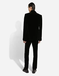 Oversize silk shirt with pussy-bow
