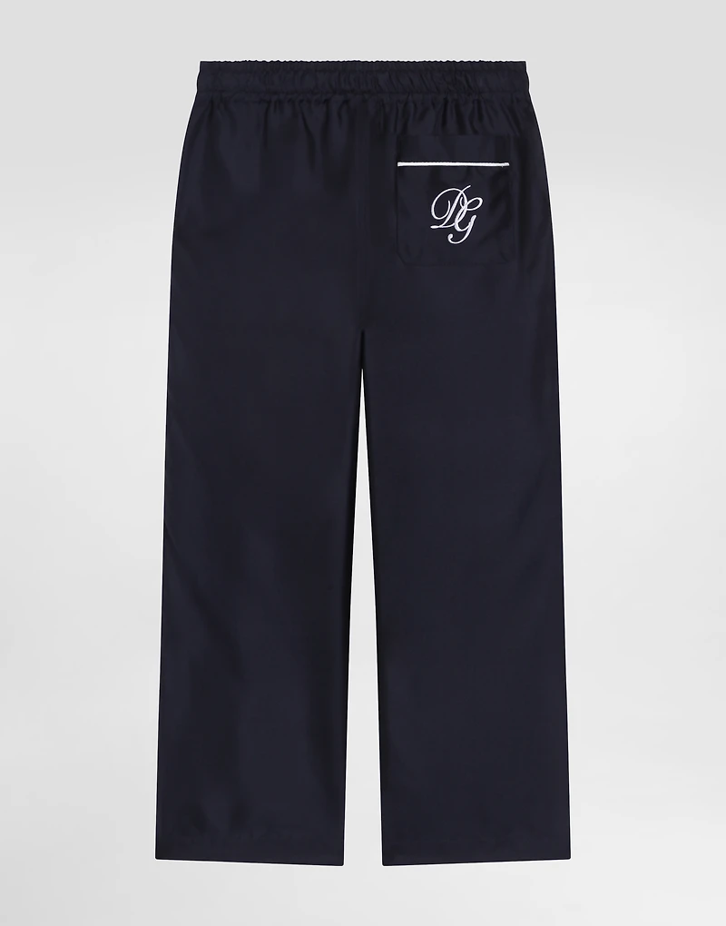Twill trousers with DG embroidery