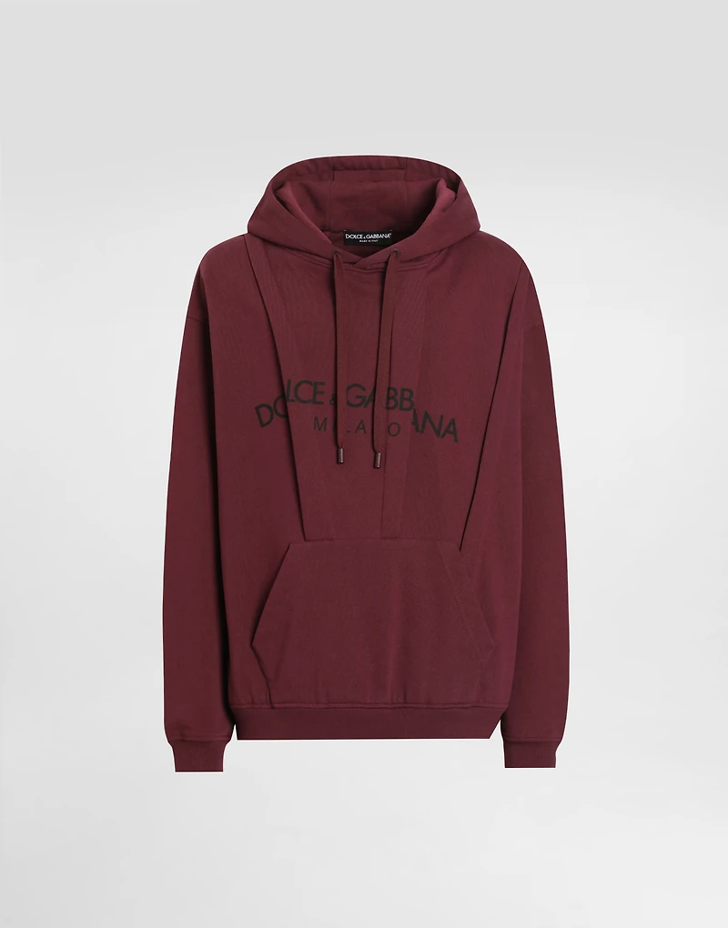Cotton hoodie with logo