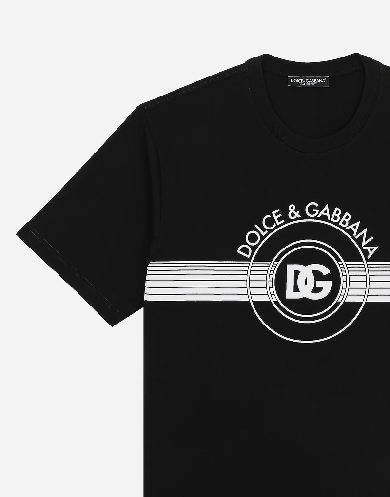 Cotton interlock T-shirt with DG logo print