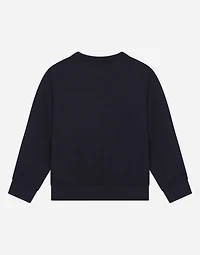 Cashmere round-neck sweater with DG logo embroidery