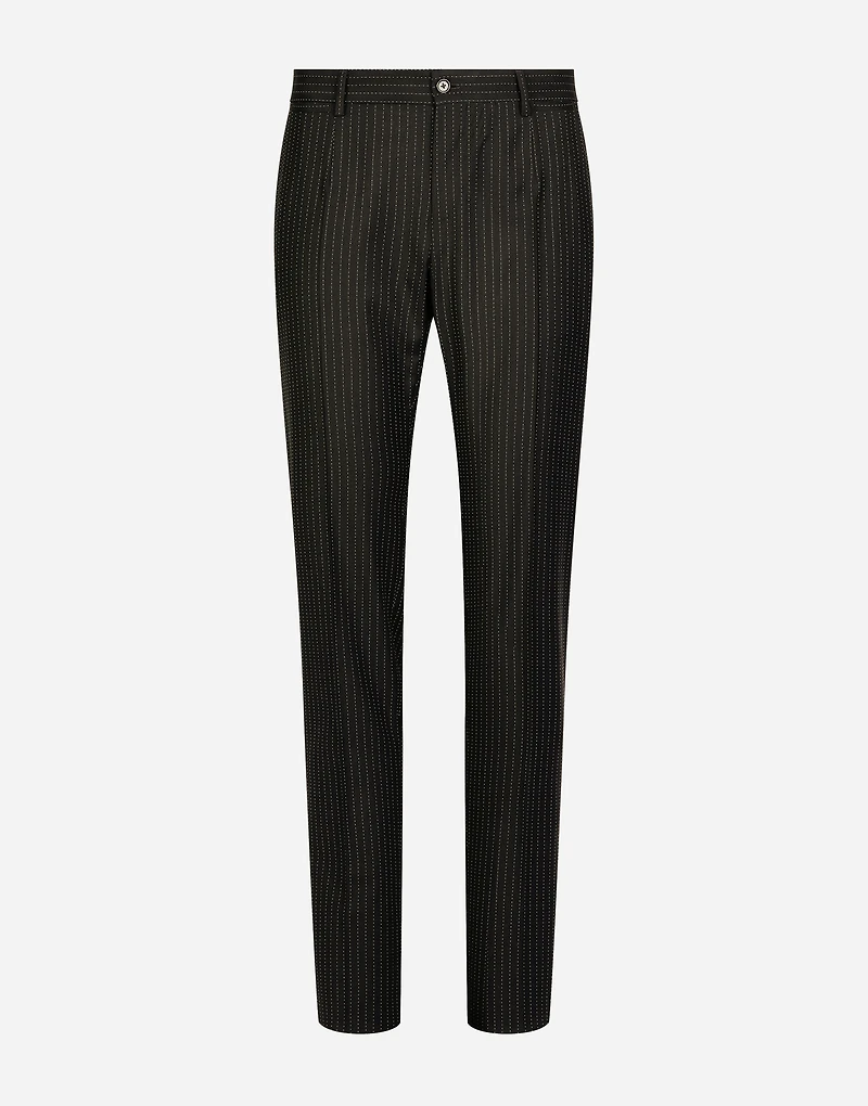Tailored pinstripe virgin wool pants
