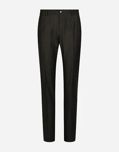 Tailored pinstripe virgin wool pants