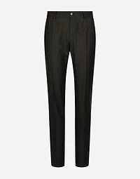Tailored pinstripe virgin wool pants