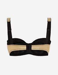 Foiled jersey balconette bra