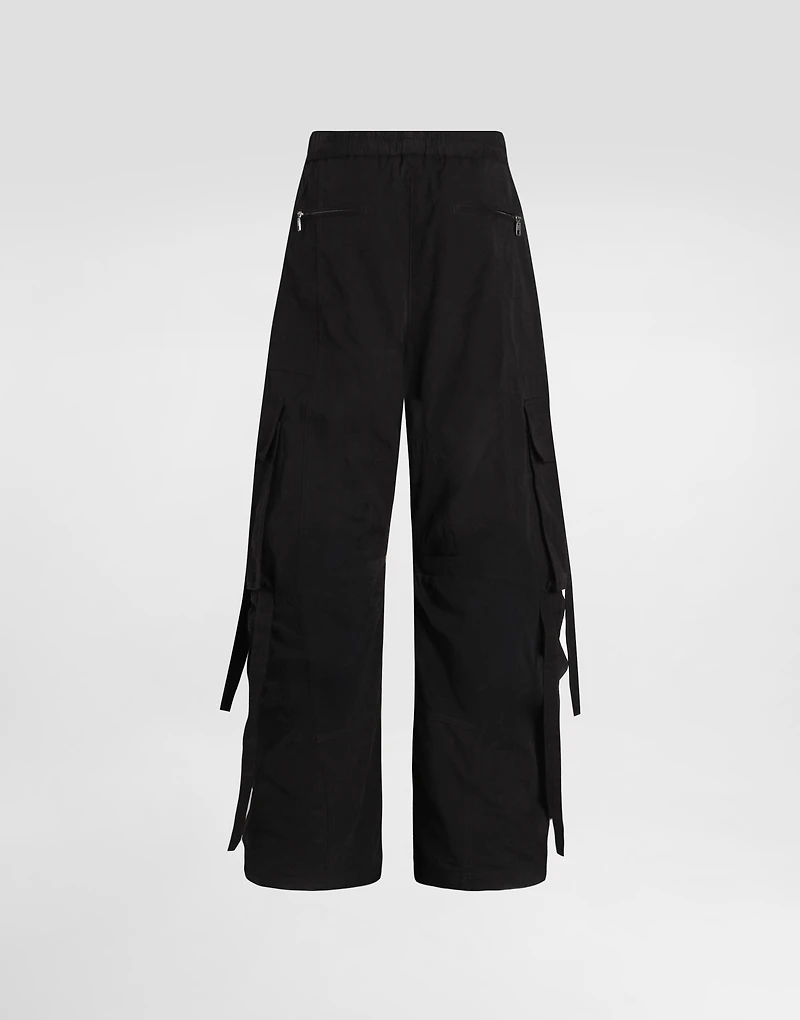 Waxed faille cargo pants