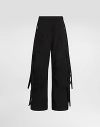 Waxed faille cargo pants