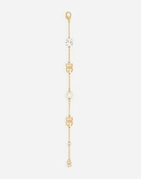 Bracelet with DG logo, rhinestones and beads