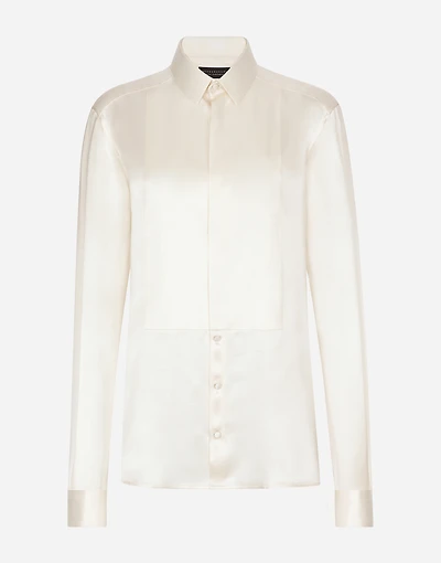 Silk shirt with front