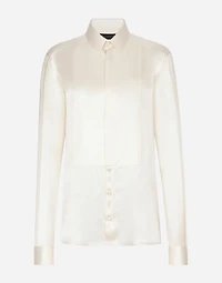 Silk shirt with front