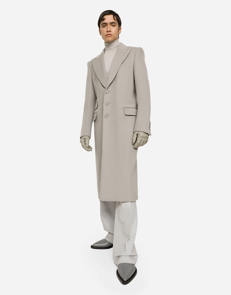 Single-breasted double cashmere coat